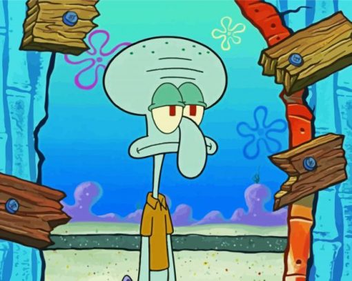 Squidward Character paint by numbers