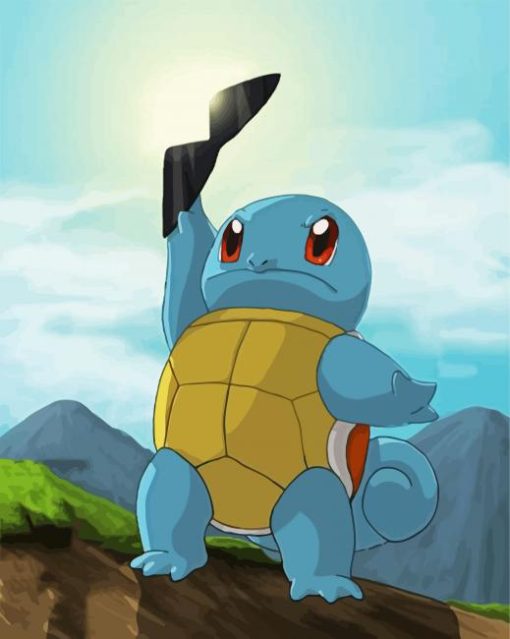 Squirtle Character Anime paint by numbers