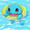 Squirtle Swimming paint by numbers