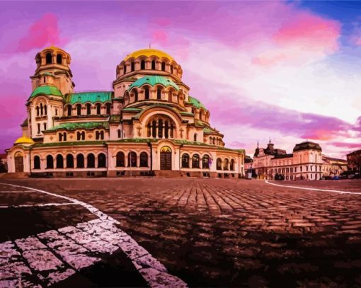 St Alexander Nevsky Russian Orthodox Cathedral paint by numbers