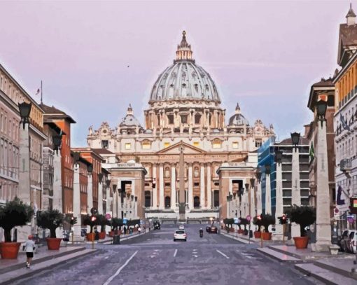 Saint Peter's Basilica paint by numbers