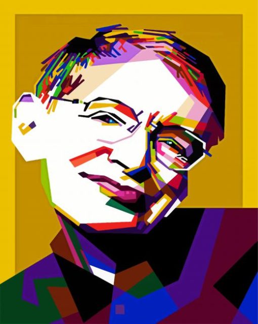 Stephen Hawking Pop Art paint by numbers