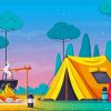 Summer Camp Tent paint by numbers