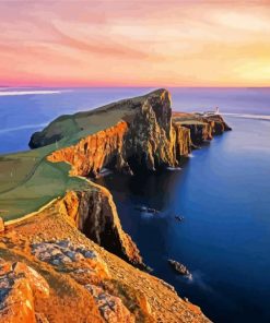 Sunset At Sumburgh Islands paint by numbers