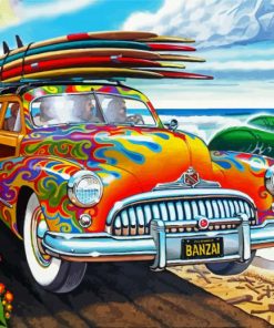 Surfboards On Car paint by numbers