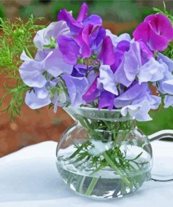 Sweetpea Plants In Glass paint by numbers