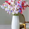 Sweetpea White Vase paint by numbers