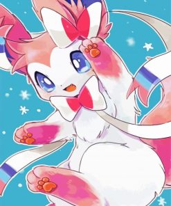 Sylveon Anime Art paint byb numbers