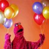 Telly Monster Holing Balloons paint by numbers