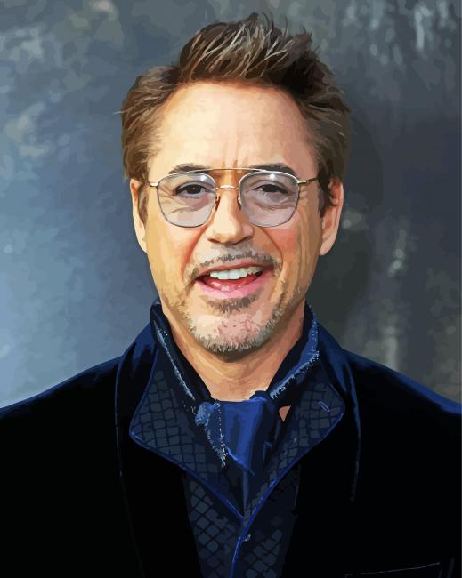 Handsome Actor Robert Downey Jr paint by numbers