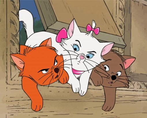 The Aristocats Cats Characters paint by numbers