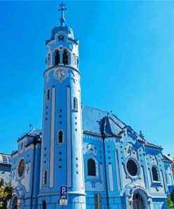 The Blue Church paint by numbers