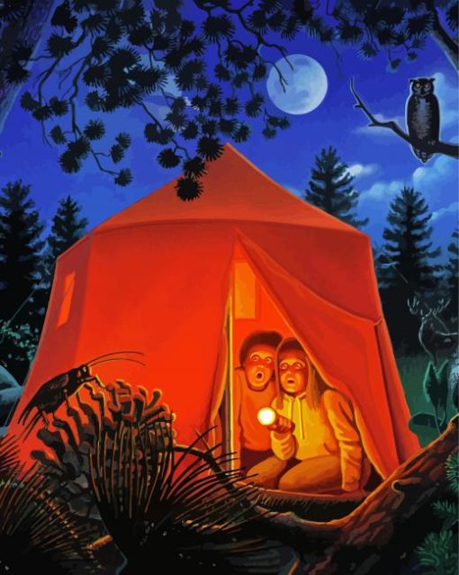 The Campout At Night paint by numbers