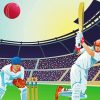 The Cricket Match paint by numbers