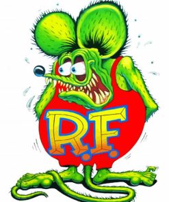 The Green Rat Fink paint y numbers