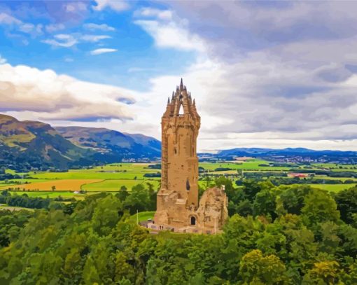 The Aesthetic National Wallace Monument paint by numbers