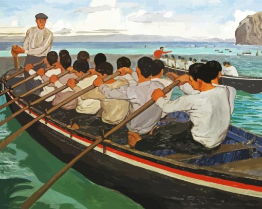The Rowers On Boat Art paint by numbers