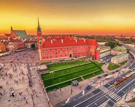The Royal Castle In Warsaw paint by numbers