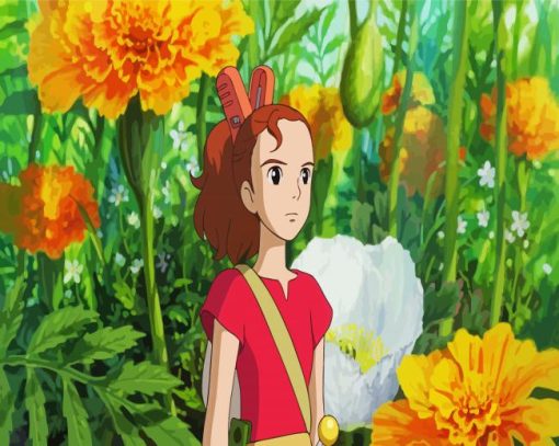 Arrietty Anime Girl paint by numbers