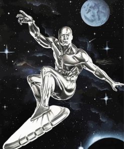 The Silver Surfer Art paint by numbers