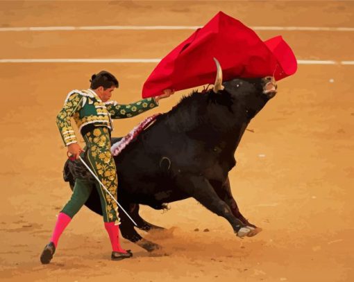 The Spanish Bullfighter paint by numbers