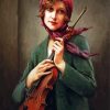 The Violinist Girl paint by numbers