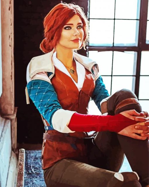 Pretty Triss Merigold paint by numbers