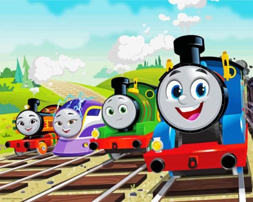 Percy Thomas And Friends paint by numbers