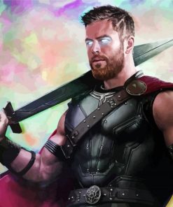 Thor Ragnarok Superhero paint by numbers