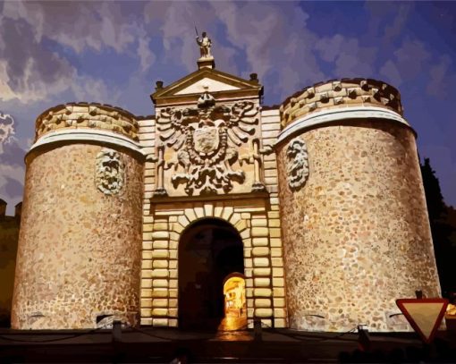 The Puerta De Bisagra paint by numbers