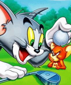 Tom And Jerry Golfers paint by numbers