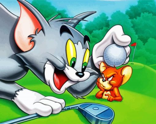 Tom And Jerry Golfers paint by numbers
