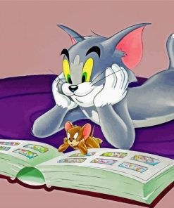 Tom And Jerry Reading paint by numbers