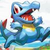 Cute Totodile paint by numbers