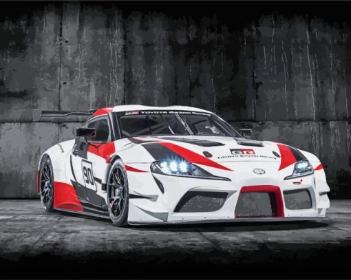 Toyota GR Supra GT4 Car paint by numbers