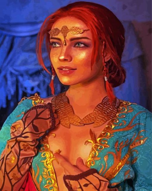 Beautiful Triss Merigold pâint by numbers