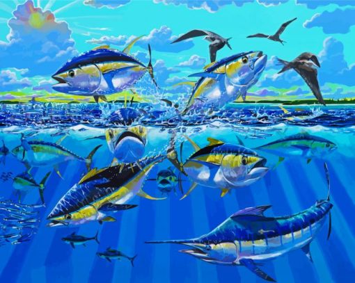 Tuna Fish In Water paint by numbers