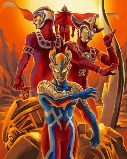 Ultraman Science Fiction Movie paint by numbers
