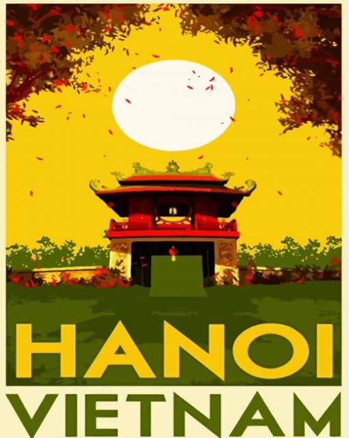Aesthetic Hanoi Poster paint by numbers