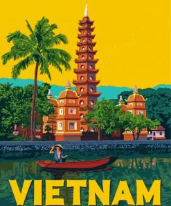 Vietnam Poster paint by numbers