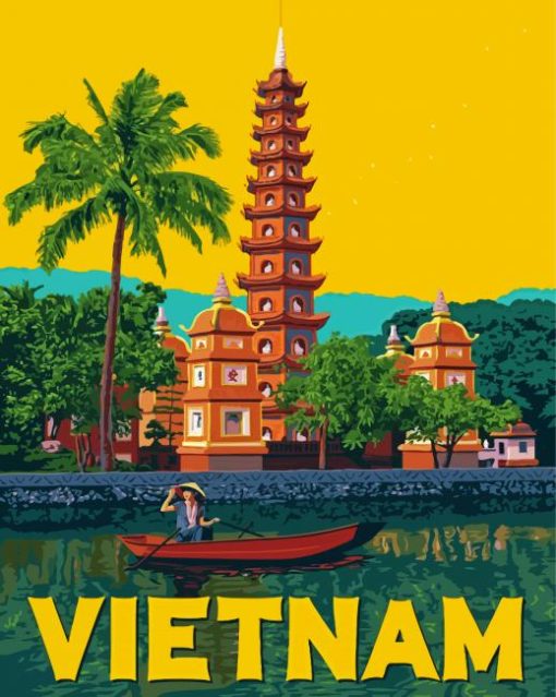 Vietnam Poster paint by numbers