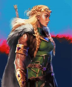 Viking Shield Maiden paint by numbers