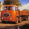 Orange Vintage Lorry paint by numbers