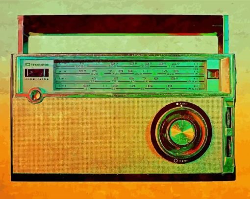 Vintage Radio paint by numbers
