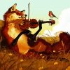 Violinist Fox paint by numbers
