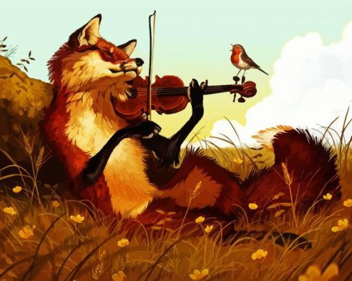 Violinist Fox paint by numbers