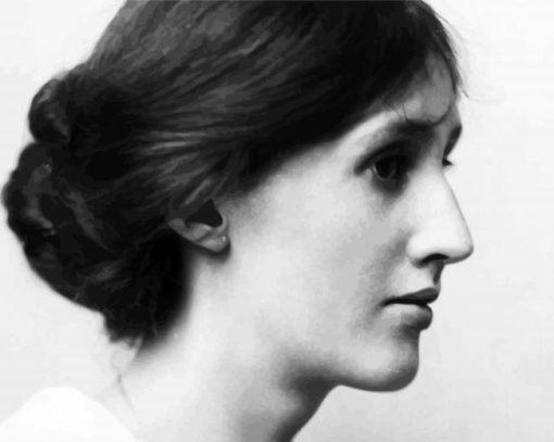 Virginia Woolf Side Profile paint byb numbers