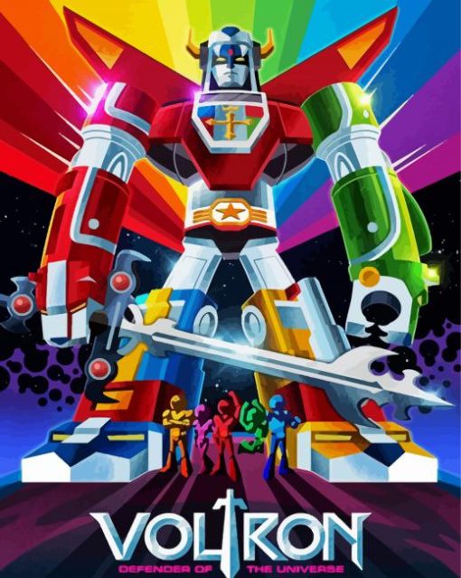 Voltron Pop Art paint by numbers