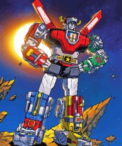 Voltron Robot Character paint by numbers