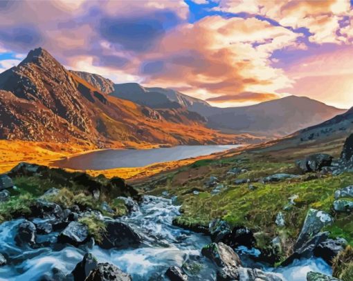 Snowdonia National Park paint by numbers